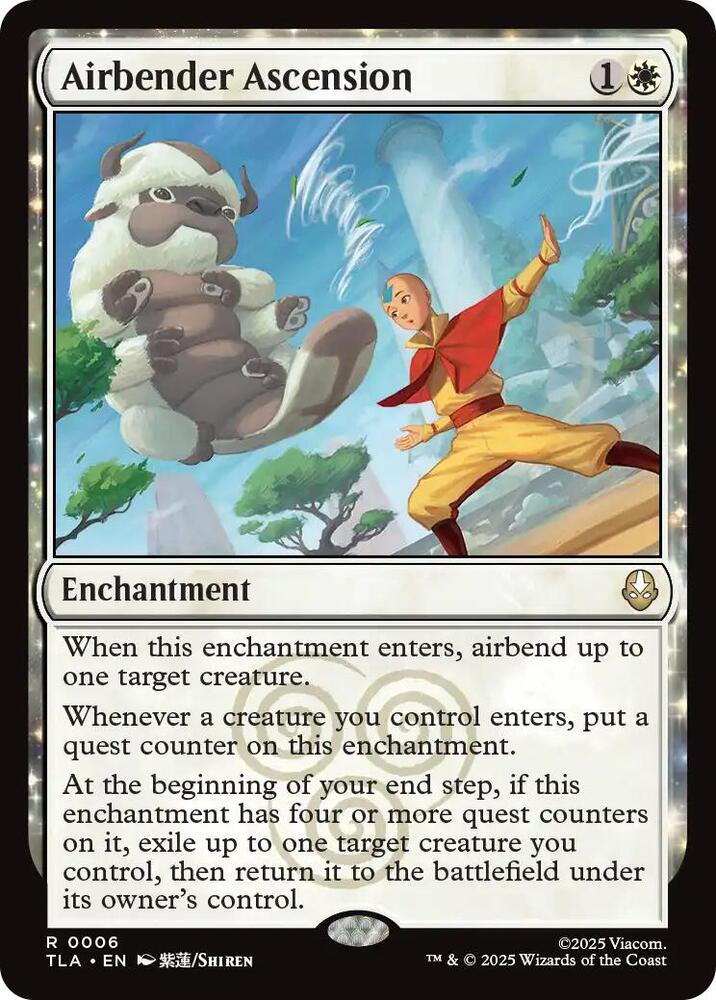 Airbender Ascension 6 card from Avatar: The Last Airbender