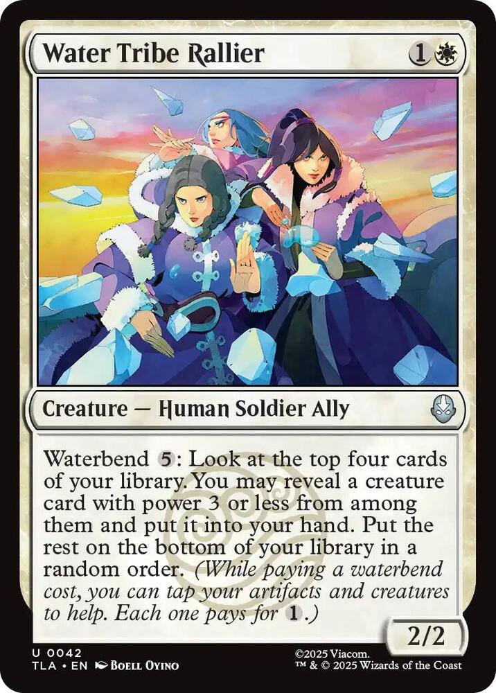 Water Tribe Rallier 42 card from Avatar: The Last Airbender