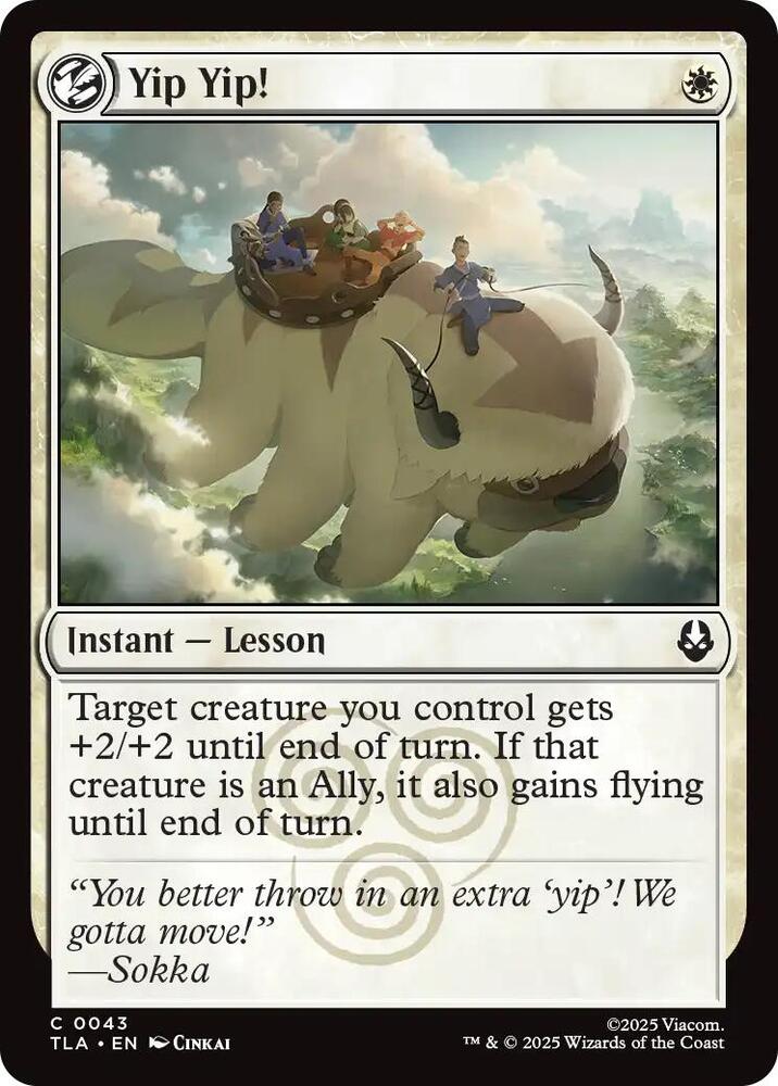 Yip Yip! 43 card from Avatar: The Last Airbender
