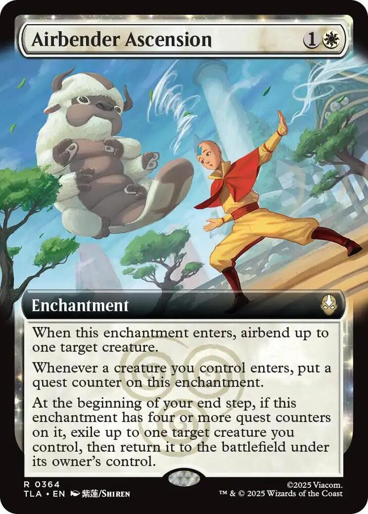 Airbender Ascension (Extended Art) 364 card from Avatar: The Last Airbender