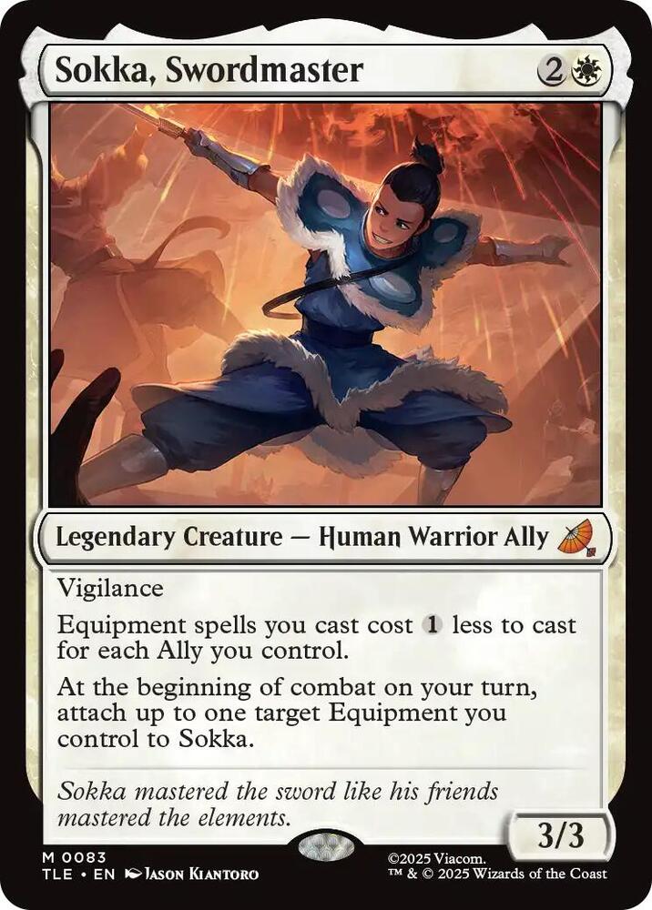 Sokka, Swordmaster 83 card from Avatar: The Last Airbender: Eternal-Legal