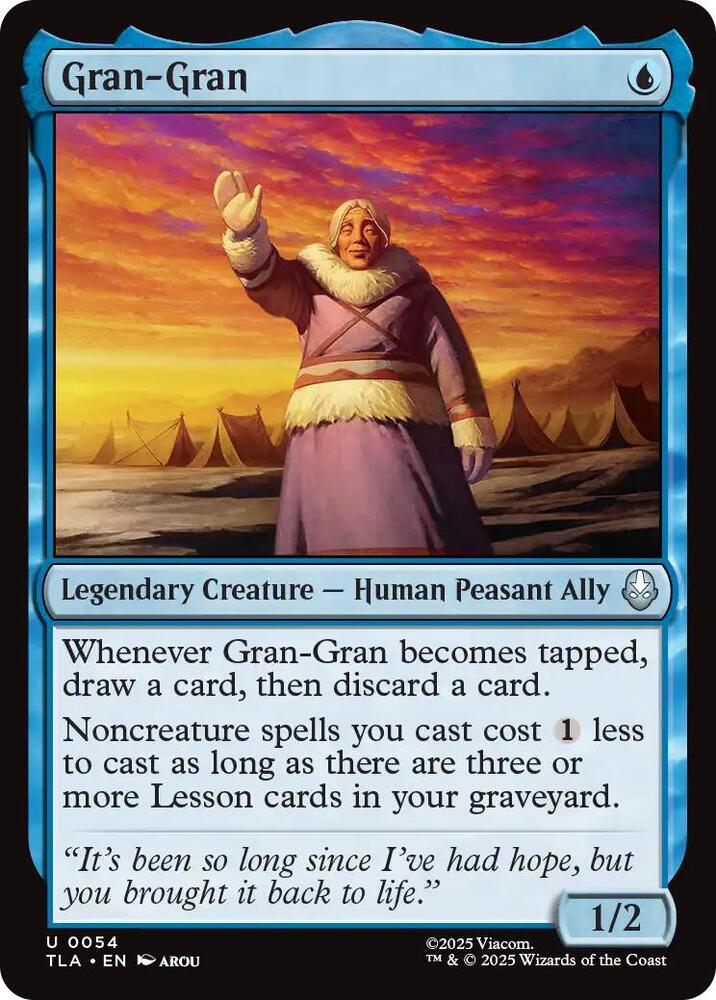 Gran-Gran 54 card from Avatar: The Last Airbender