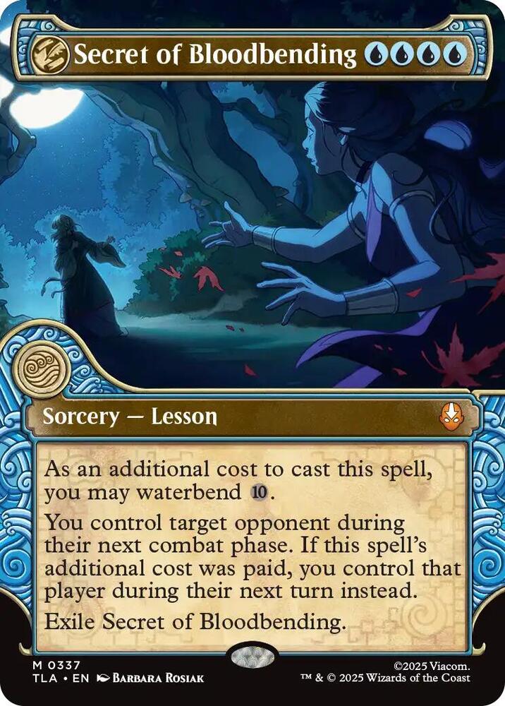 Secret of Bloodbending (Showcase) 337 card from Avatar: The Last Airbender