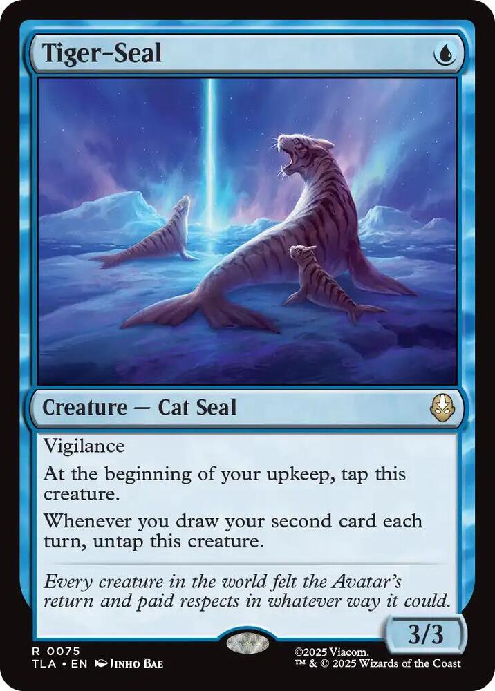 Tiger-Seal 75 card from Avatar: The Last Airbender