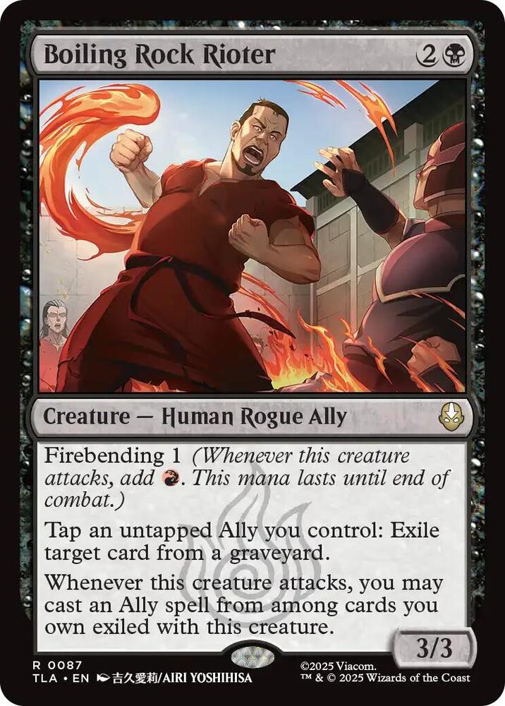 Boiling Rock Rioter 87 card from Avatar: The Last Airbender