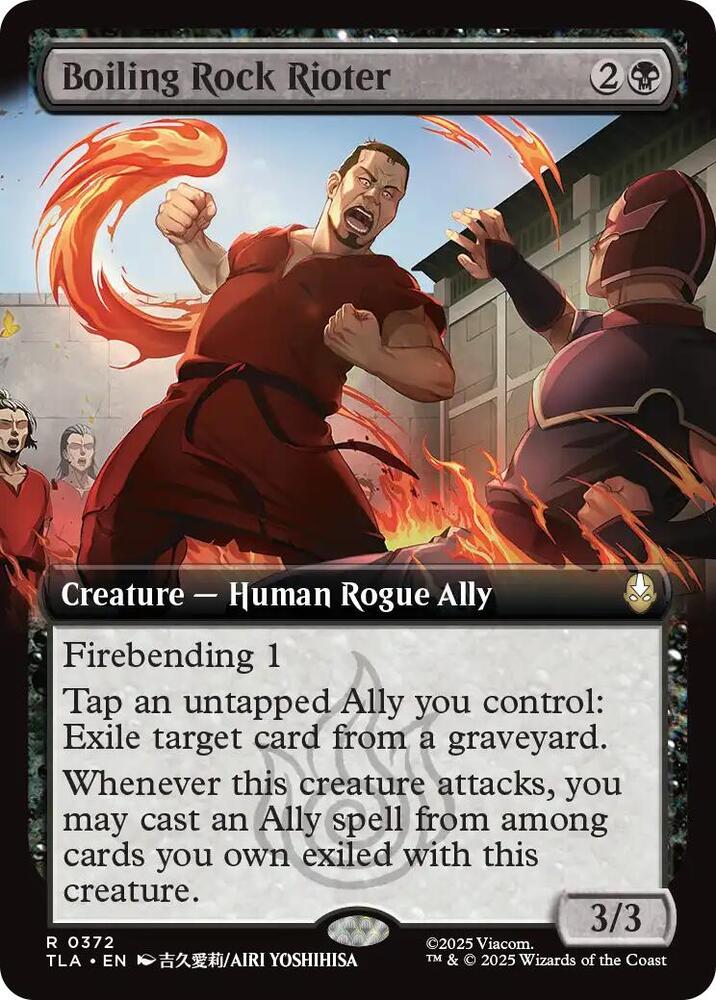 Boiling Rock Rioter (Extended Art) 372 card from Avatar: The Last Airbender