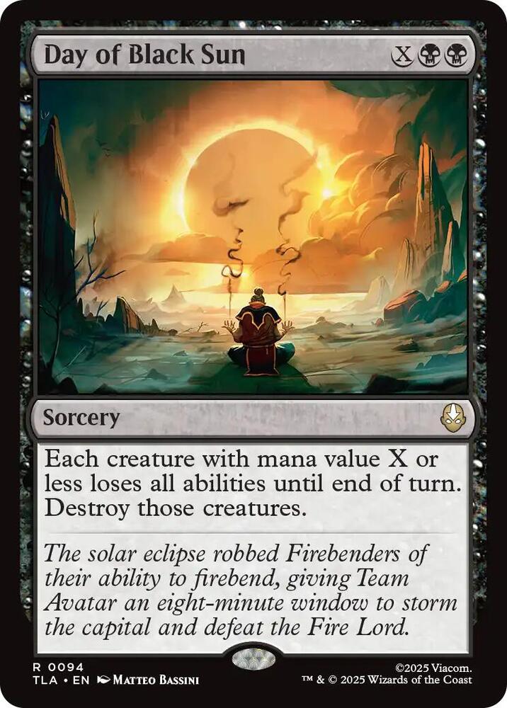Day of Black Sun 94 card from Avatar: The Last Airbender