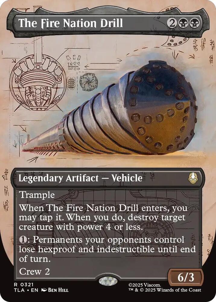 The Fire Nation Drill (Borderless) 321 card from Avatar: The Last Airbender