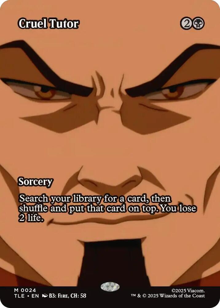 Cruel Tutor (Borderless) 24 card from Avatar: The Last Airbender: Eternal-Legal