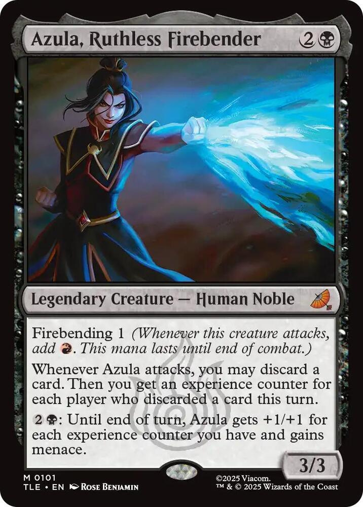 Azula, Ruthless Firebender 101 card from Avatar: The Last Airbender: Eternal-Legal