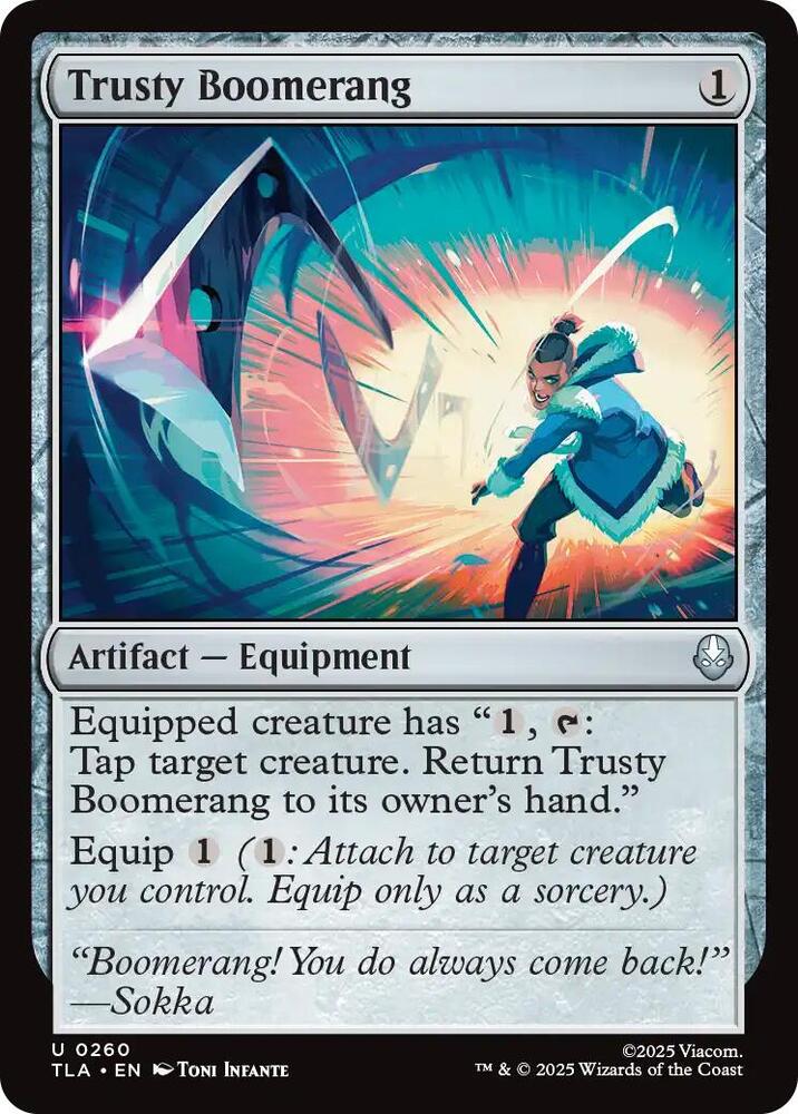 Trusty Boomerang 260 card from Avatar: The Last Airbender