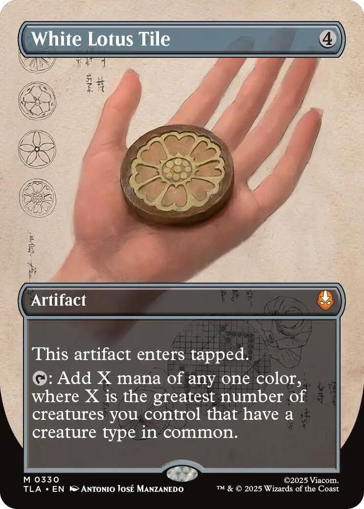 White Lotus Tile (Borderless) 330 card from Avatar: The Last Airbender