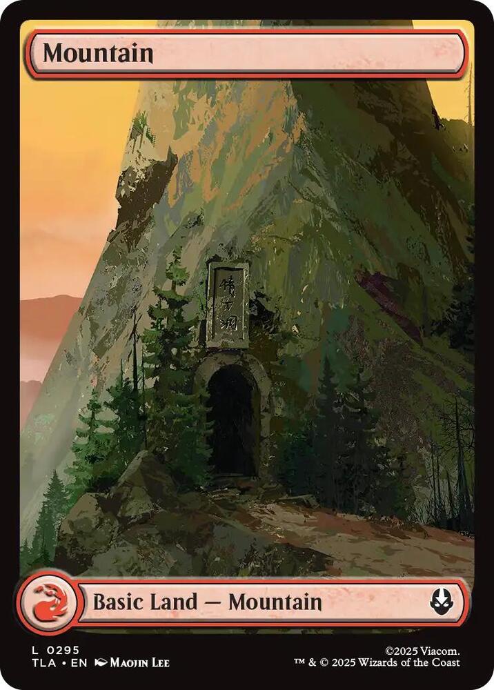 Mountain 295 card from Avatar: The Last Airbender