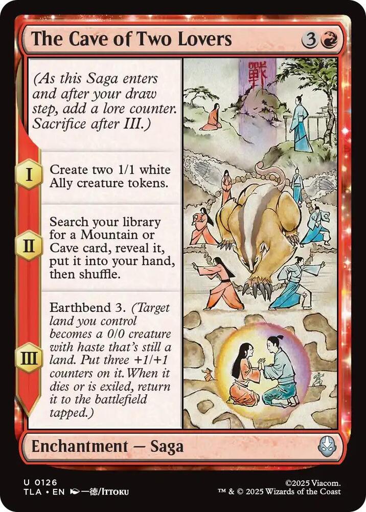 The Cave of Two Lovers 126 card from Avatar: The Last Airbender