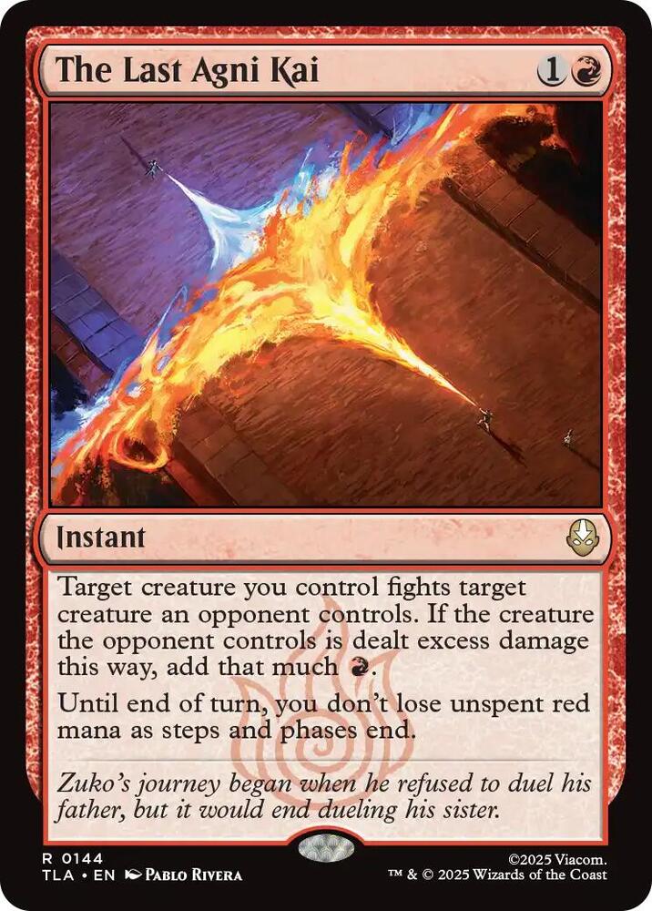 The Last Agni Kai 144 card from Avatar: The Last Airbender