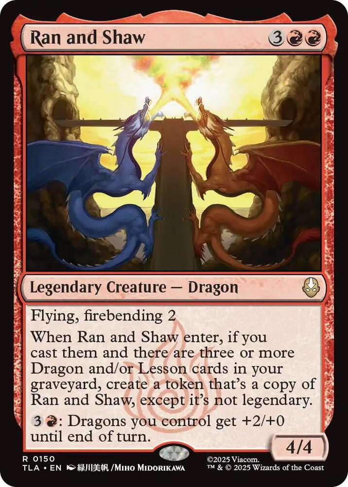 Ran and Shaw 150 card from Avatar: The Last Airbender