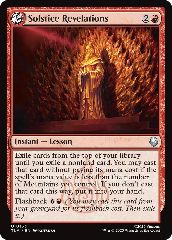 Solstice Revelations 153 card from Avatar: The Last Airbender