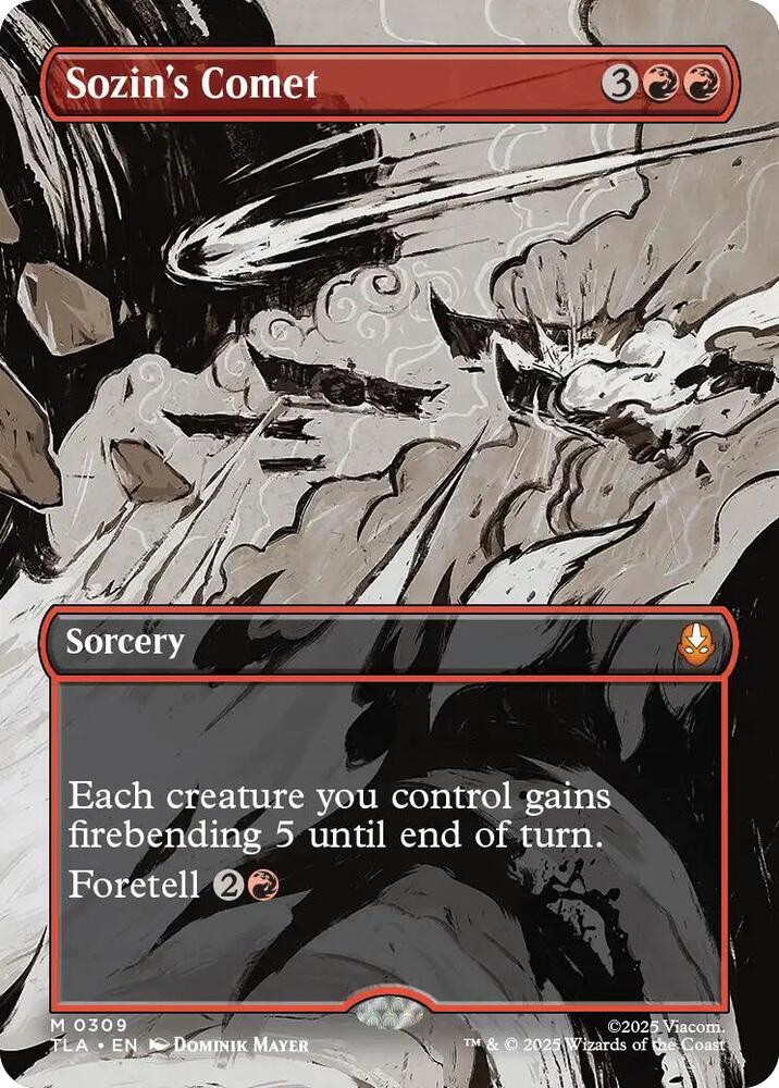 Sozin's Comet (Borderless) 309 card from Avatar: The Last Airbender