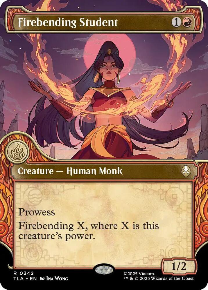 Firebending Student (Showcase) 342 card from Avatar: The Last Airbender