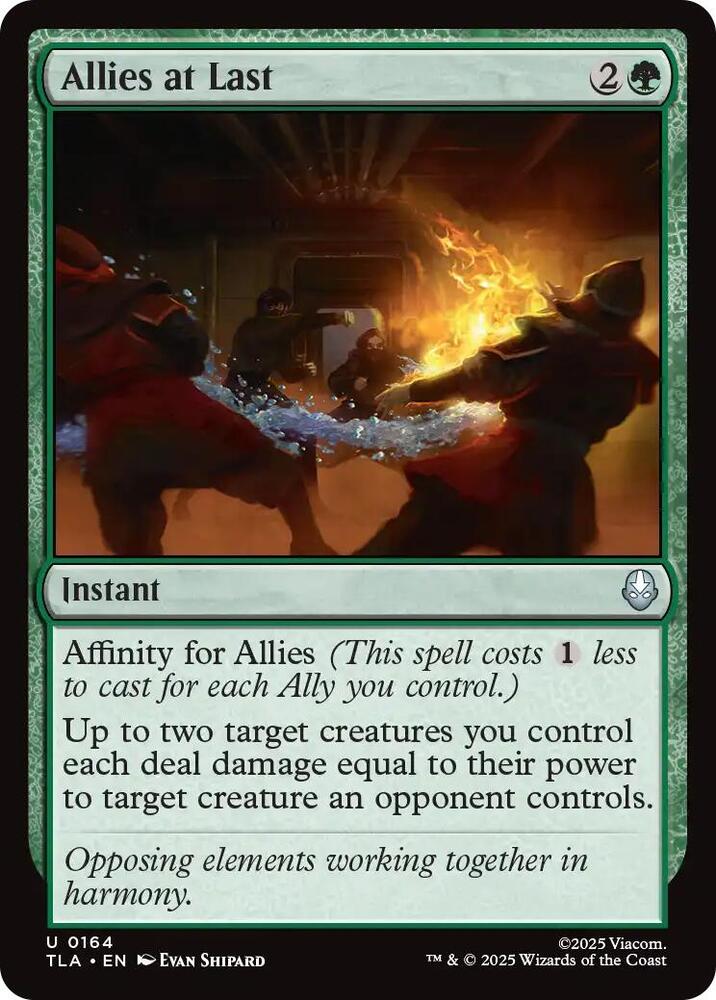Allies at Last 164 card from Avatar: The Last Airbender