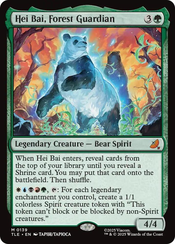 Hei Bai, Forest Guardian 139 card from Avatar: The Last Airbender: Eternal-Legal