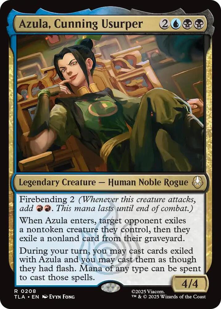 Azula, Cunning Usurper 208 card from Avatar: The Last Airbender