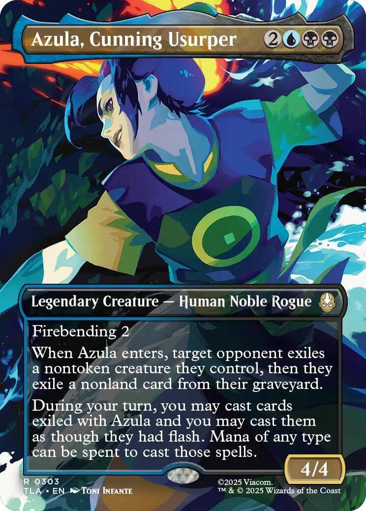 Azula, Cunning Usurper (Borderless) 303 card from Avatar: The Last Airbender