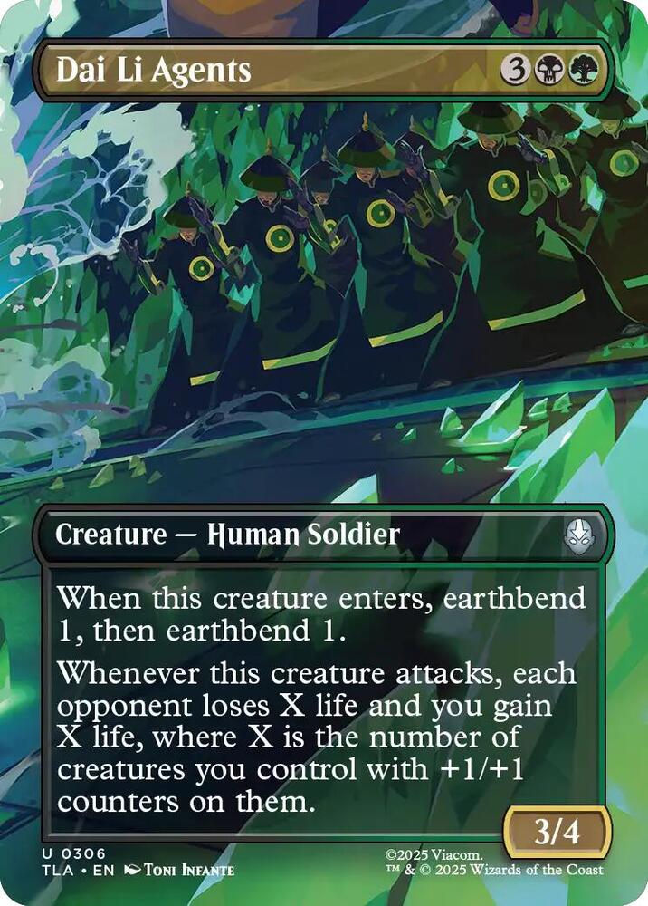 Dai Li Agents (Borderless) 306 card from Avatar: The Last Airbender