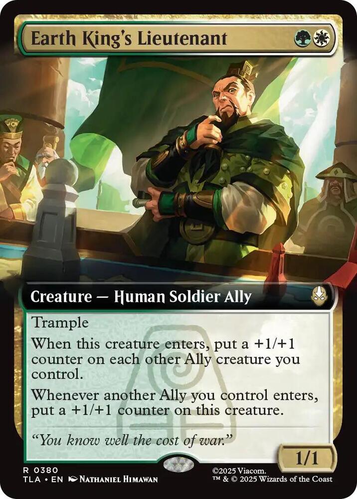 Earth King's Lieutenant (Extended Art) 380 card from Avatar: The Last Airbender