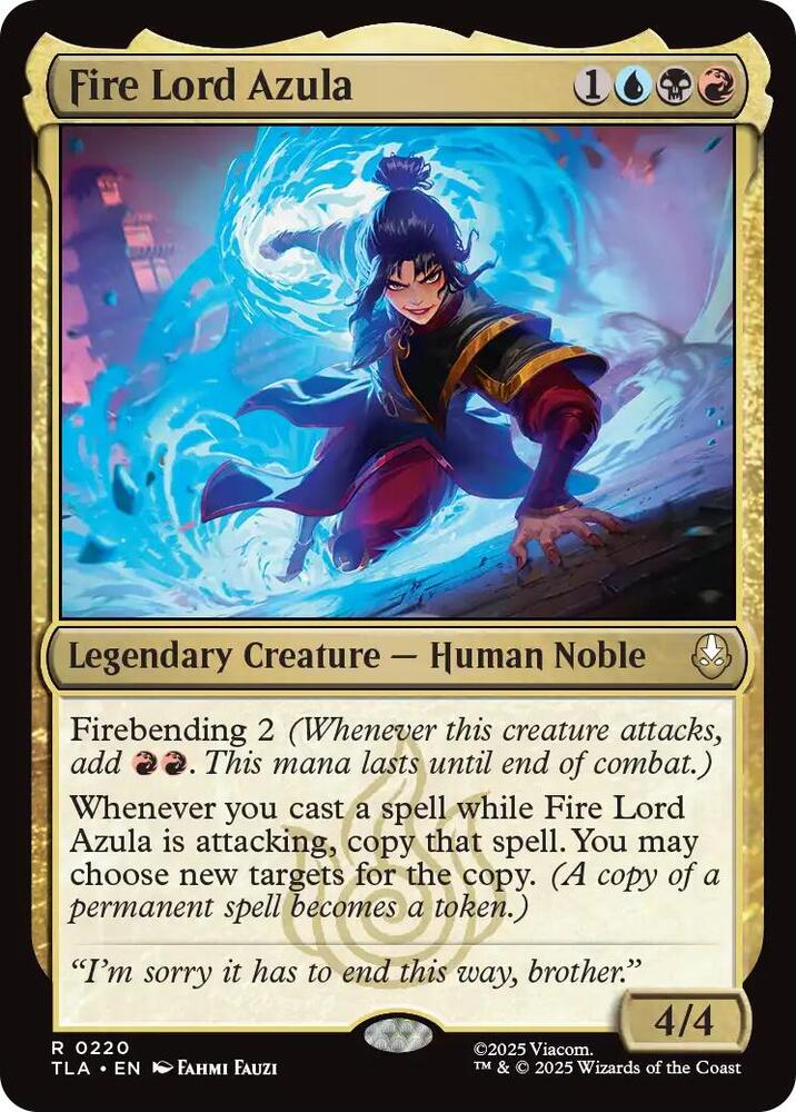 Fire Lord Azula 220 card from Avatar: The Last Airbender