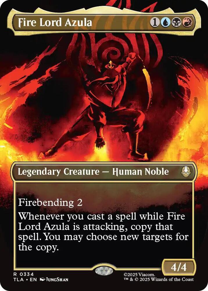 Fire Lord Azula (Borderless) 334 card from Avatar: The Last Airbender