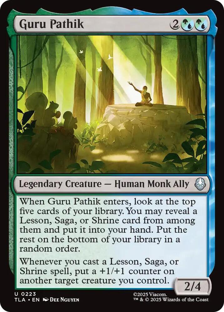 Guru Pathik 223 card from Avatar: The Last Airbender