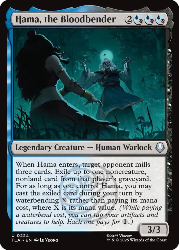 Hama, the Bloodbender 224 card from Avatar: The Last Airbender
