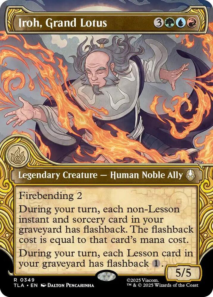 Iroh, Grand Lotus (Showcase) 349 card from Avatar: The Last Airbender