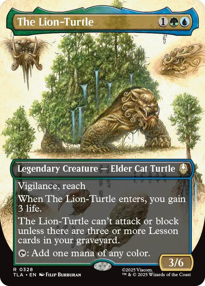 The Lion-Turtle (Borderless) 328 card from Avatar: The Last Airbender