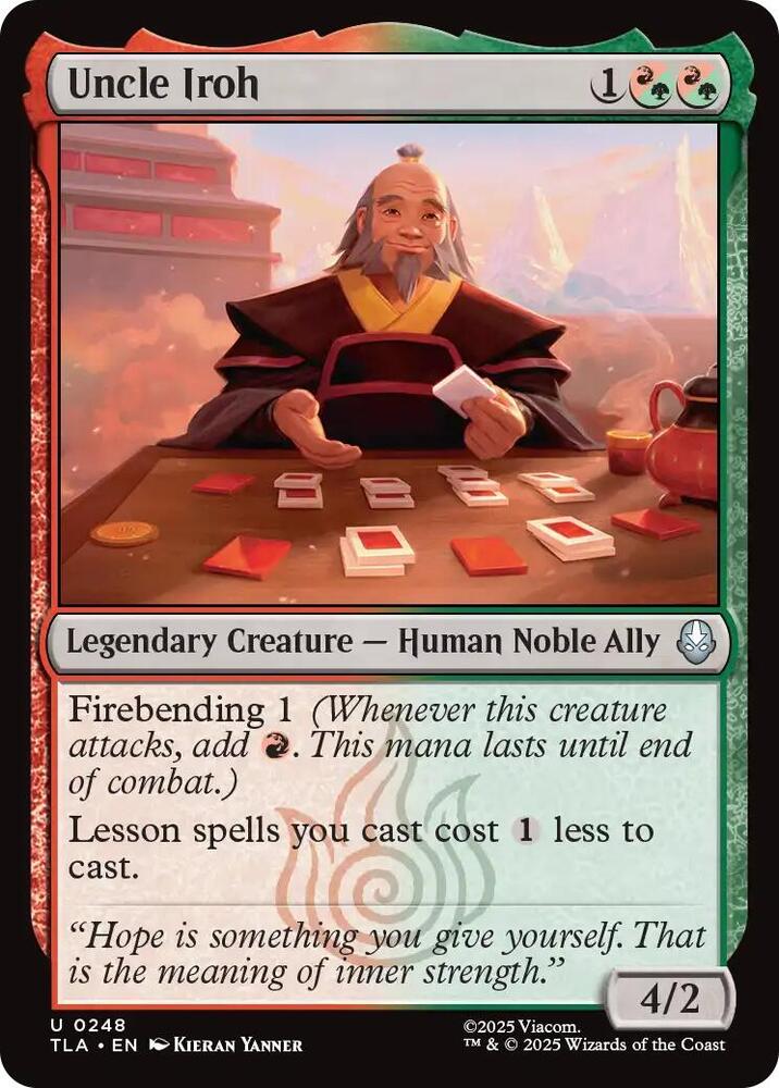 Uncle Iroh 248 card from Avatar: The Last Airbender
