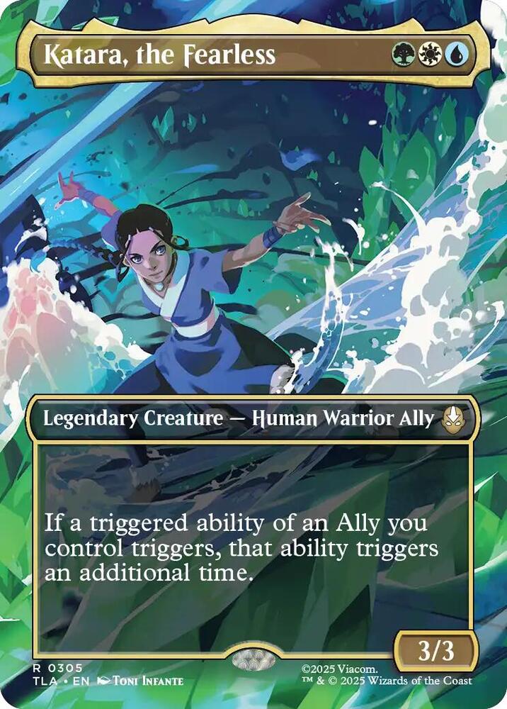 Katara, the Fearless (Borderless) 305 card from Avatar: The Last Airbender