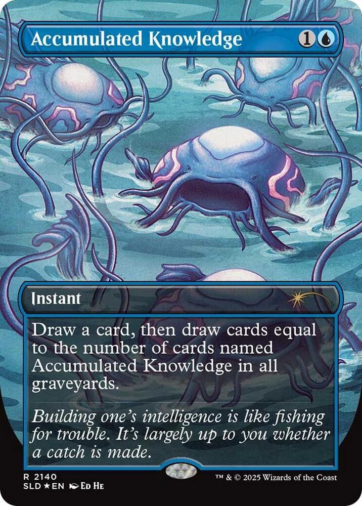Accumulated Knowledge 2140 card from Secret Lair Drop Series