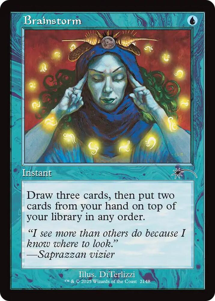 Brainstorm (Retro Frame) 2148 card from Secret Lair Drop Series