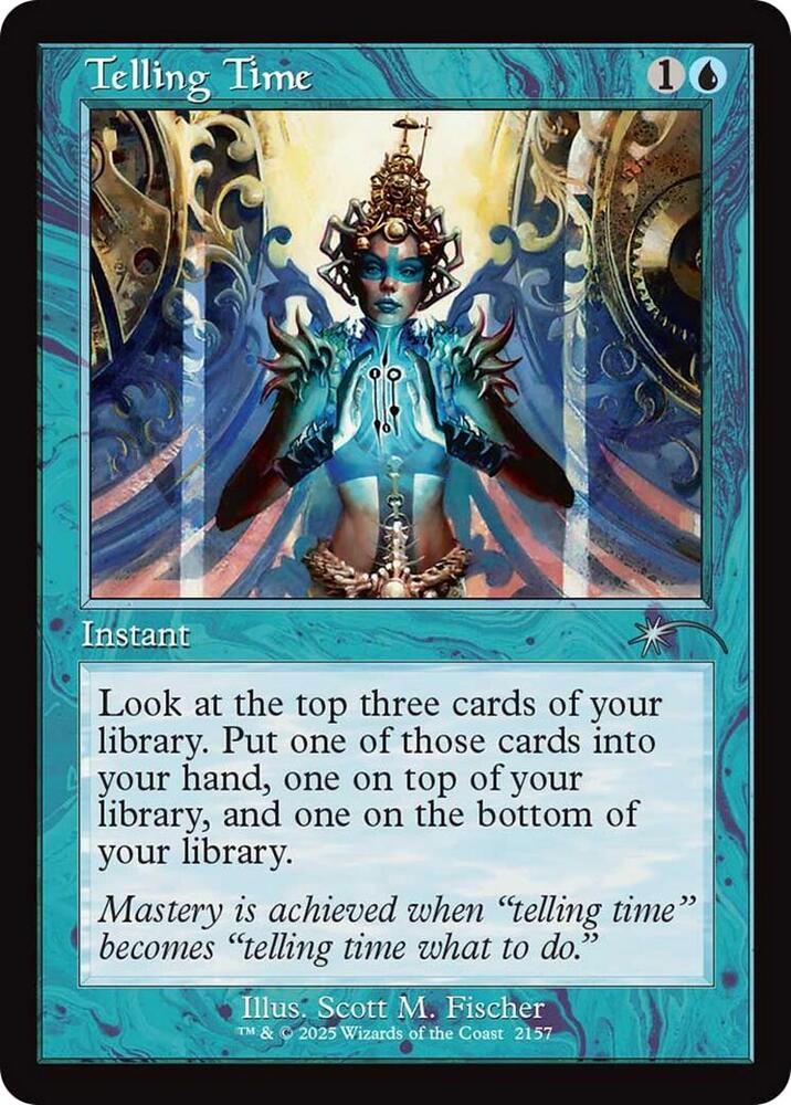 Telling Time (Retro Frame) 2157 card from Secret Lair Drop Series