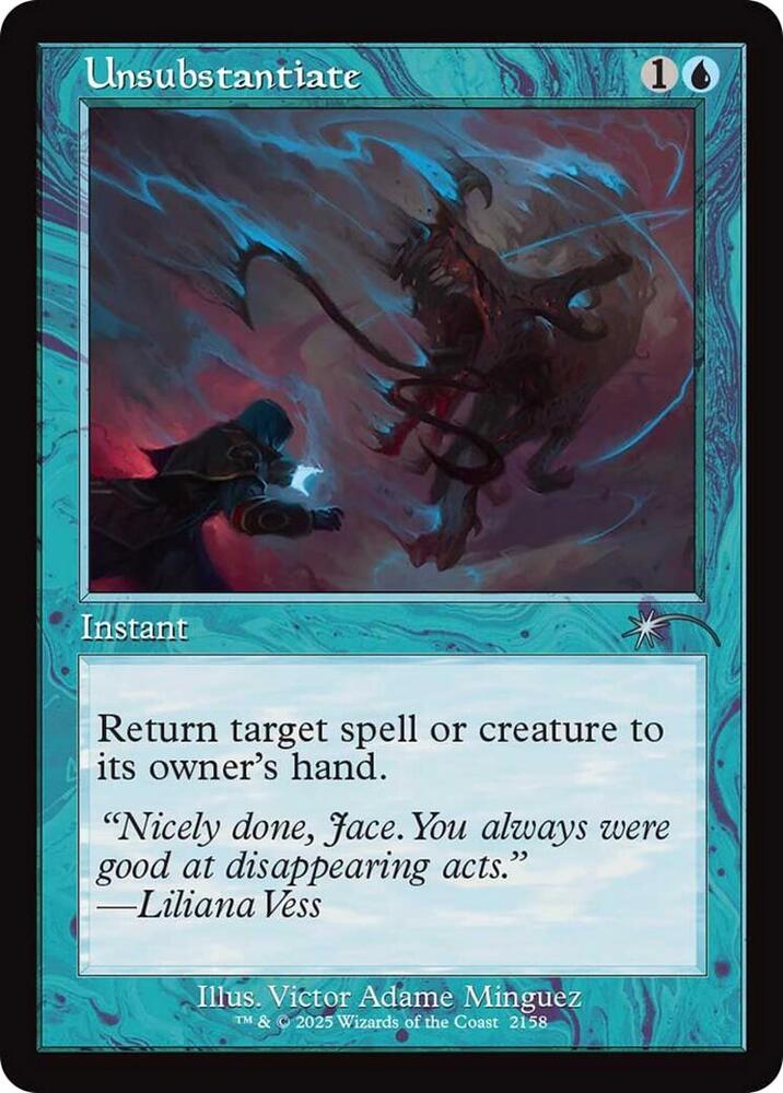 Unsubstantiate (Retro Frame) 2158 card from Secret Lair Drop Series