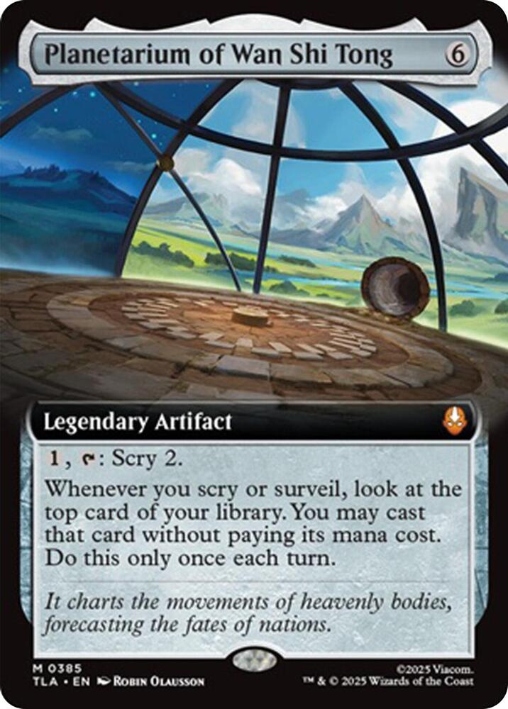 Planetarium of Wan Shi Tong (Extended Art) 385 card from Avatar: The Last Airbender