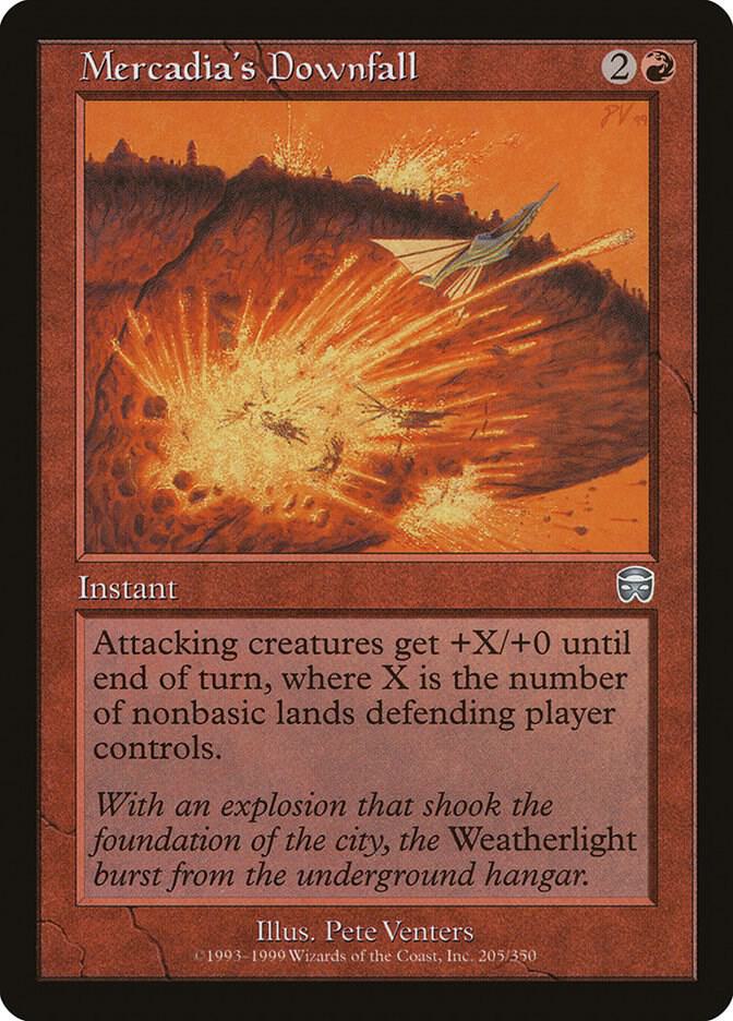 Mercadia's Downfall 205 card from Mercadian Masques