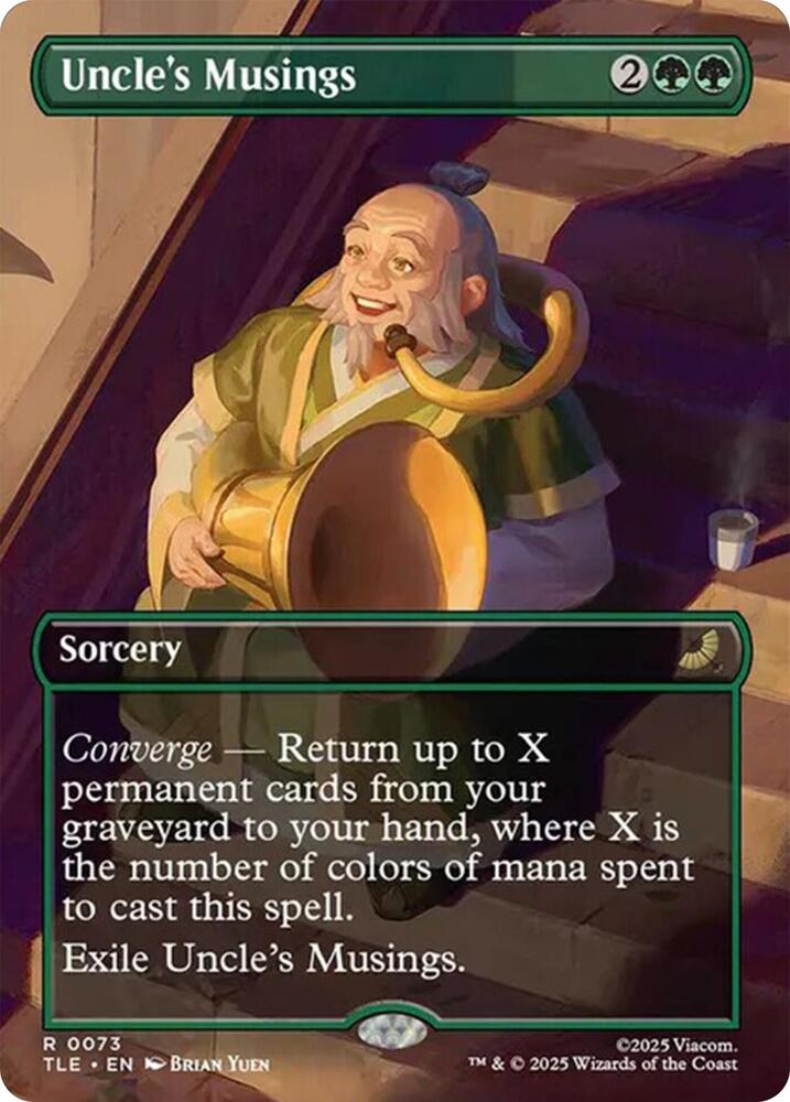 Uncle's Musings (Borderless) 73 card from Avatar: The Last Airbender: Eternal-Legal