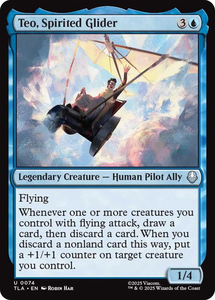 Teo, Spirited Glider 74 card from Avatar: The Last Airbender