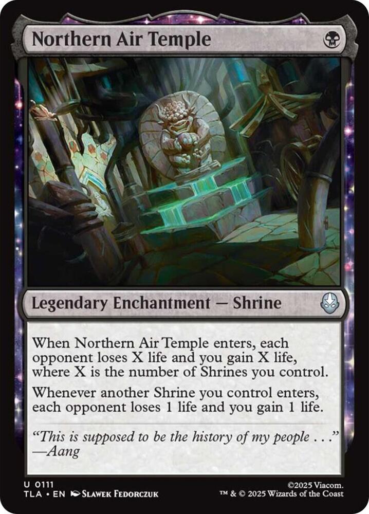 Northern Air Temple 111 card from Avatar: The Last Airbender