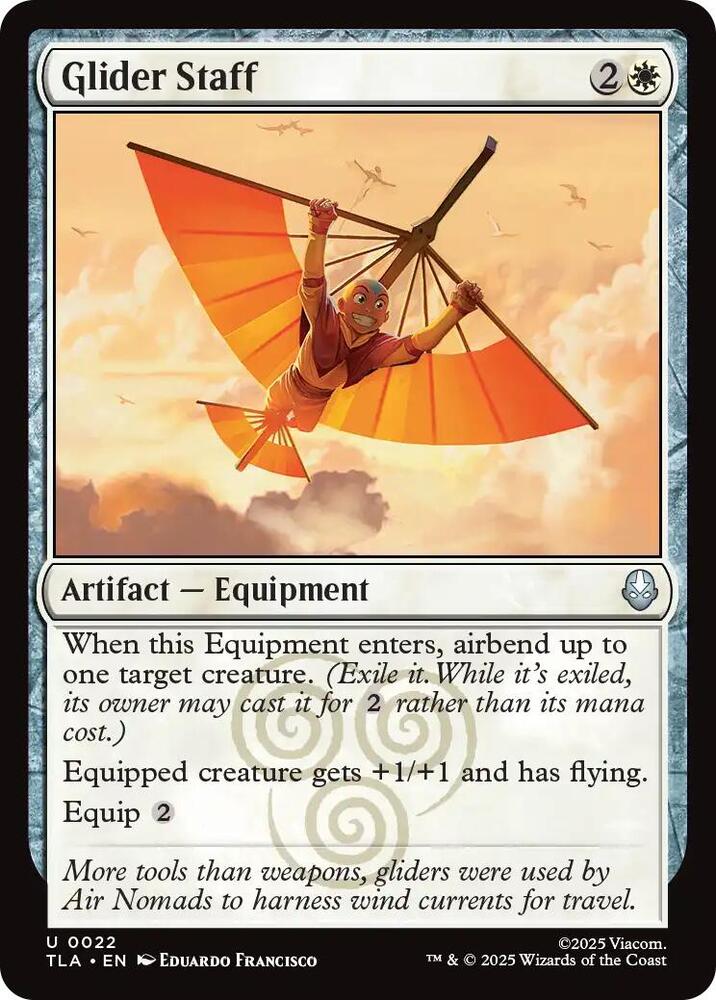 Glider Staff 22 card from Avatar: The Last Airbender
