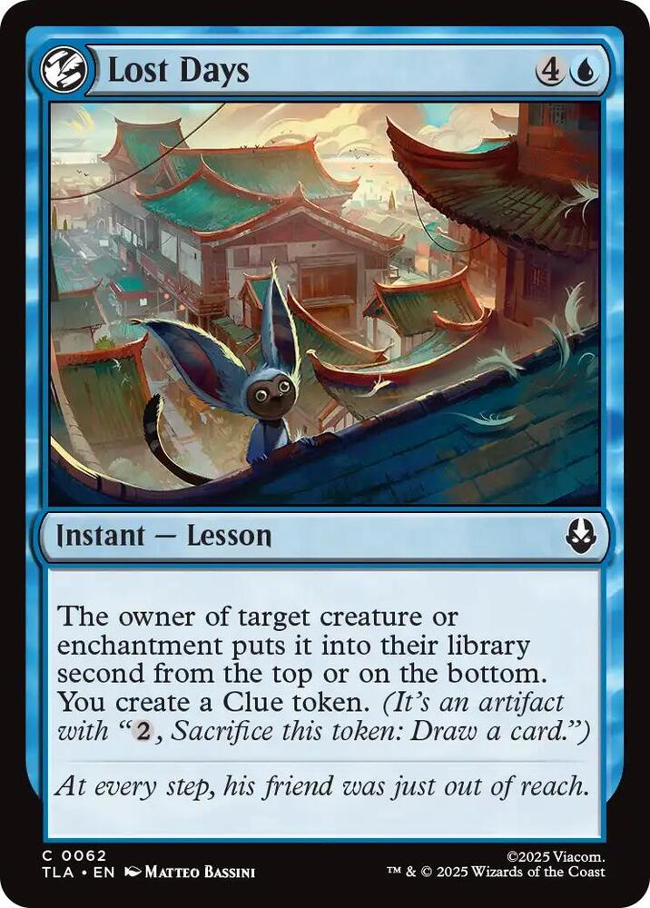 Lost Days 62 card from Avatar: The Last Airbender