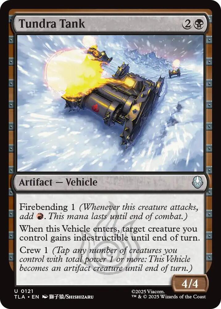 Tundra Tank 121 card from Avatar: The Last Airbender