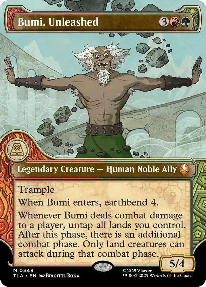 Bumi, Unleashed (Showcase) 348 card from Avatar: The Last Airbender